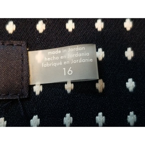 Tommy Hilfiger Suit Separates Black & White Polka Dot Size 16 Dress Pants - Picture 7 of 9